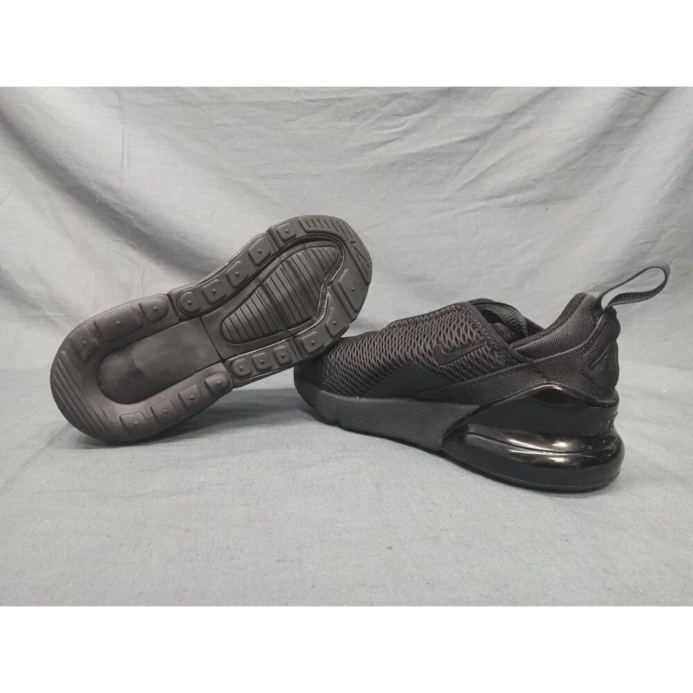 Nike Air Max 270 (PS) Sneakers Mesh Triple Black Size 1.5Y BRAND NEW NO BOX! - Picture 2 of 10
